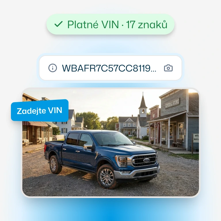 Zadejte číslo VIN nebo svou SPZ