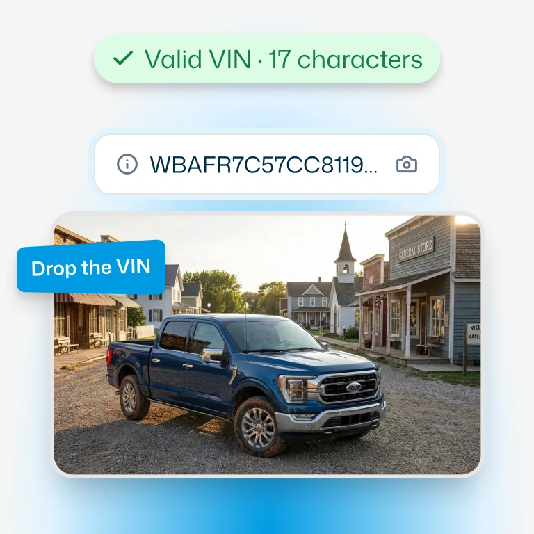 Enter the VIN or your plate