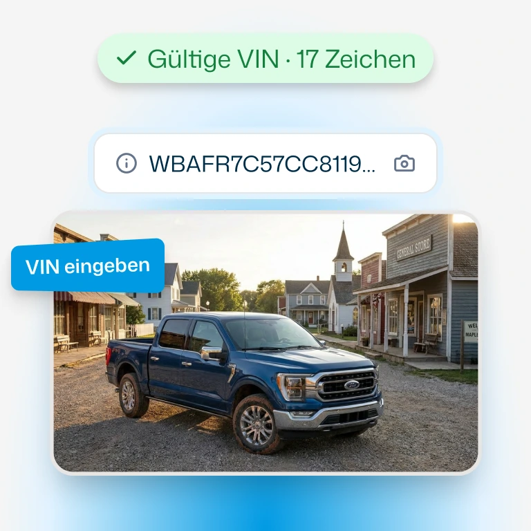 VIN oder Kennzeichen eingeben