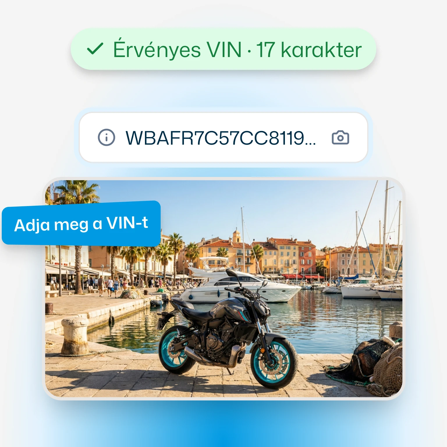Adja meg a VIN-t vagy a rendszámot