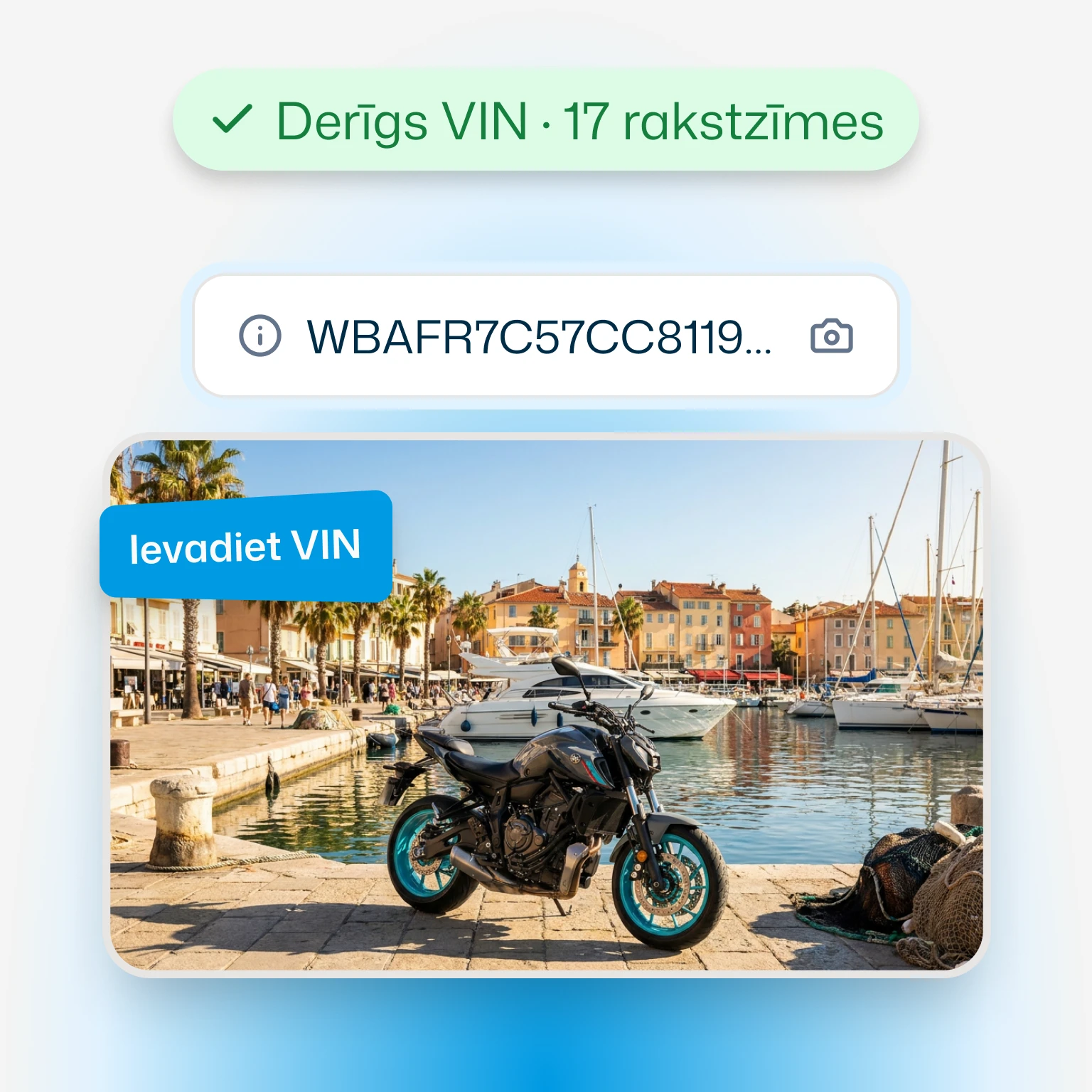 Ievadiet VIN vai numura zīmi