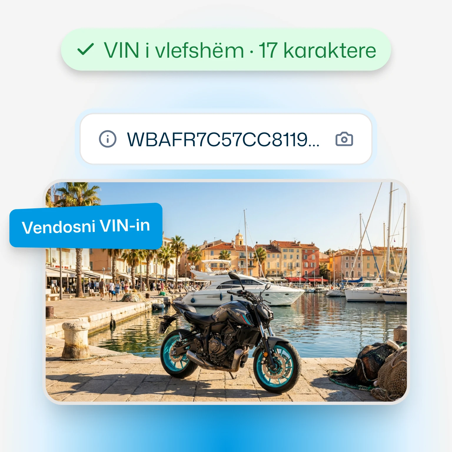 Shkruani VIN-in ose targën tuaj
