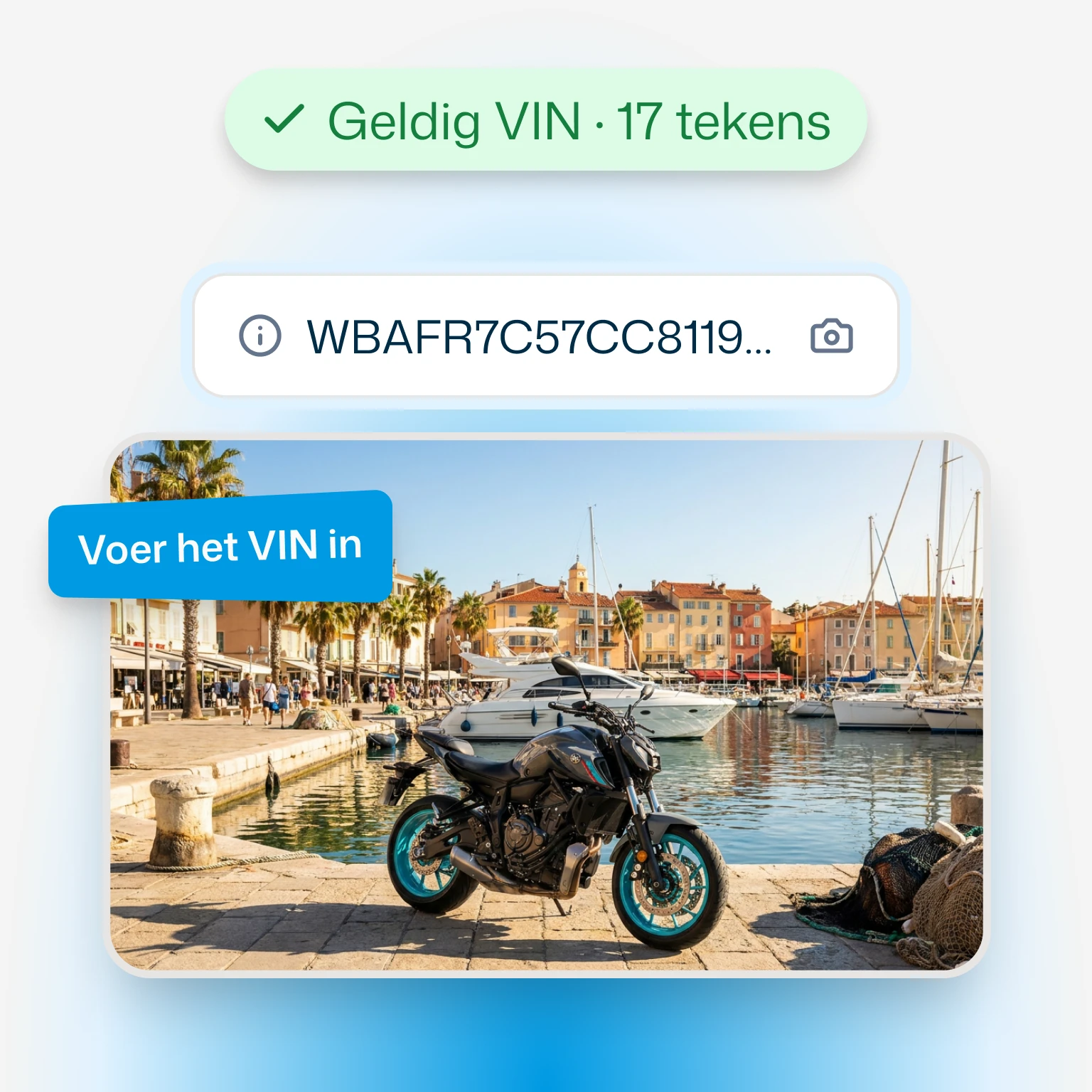 Voer het VIN of uw kenteken in