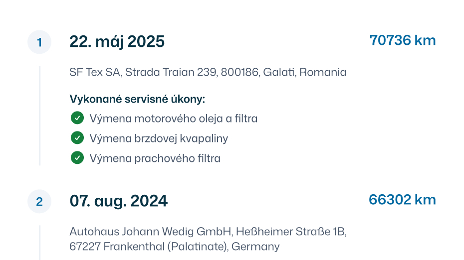 História údržby