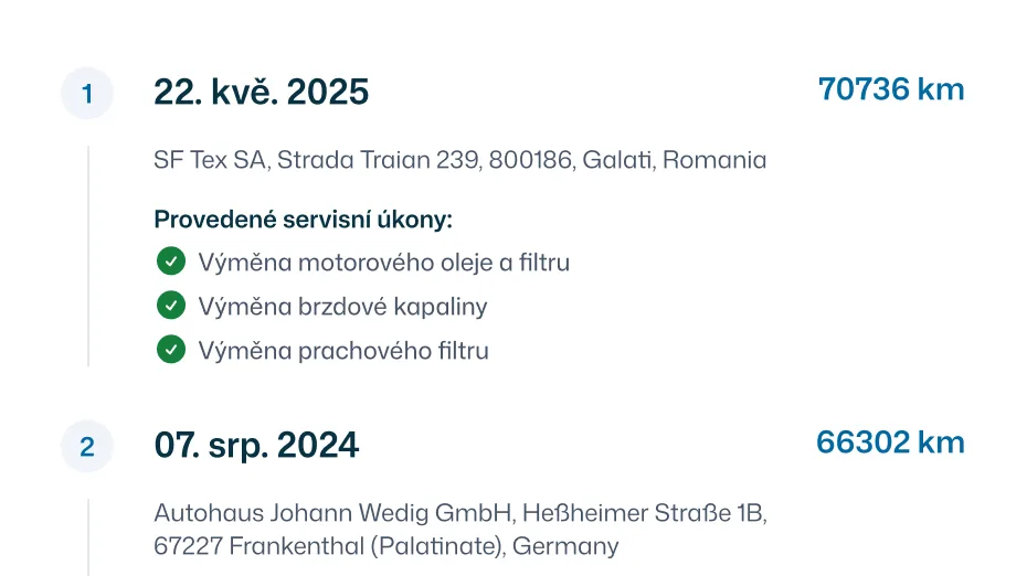 Historie údržby