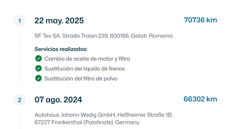 Historial de mantenimiento