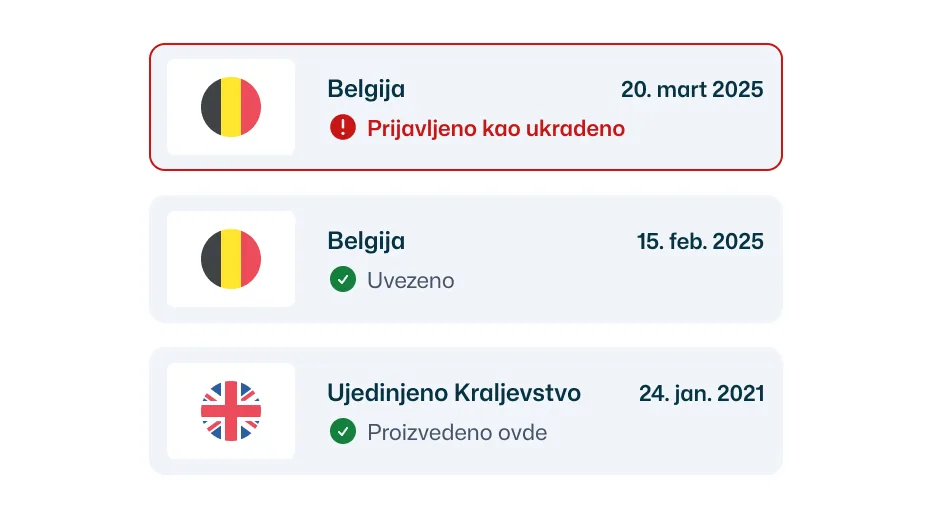 Provera ukradenog vozila