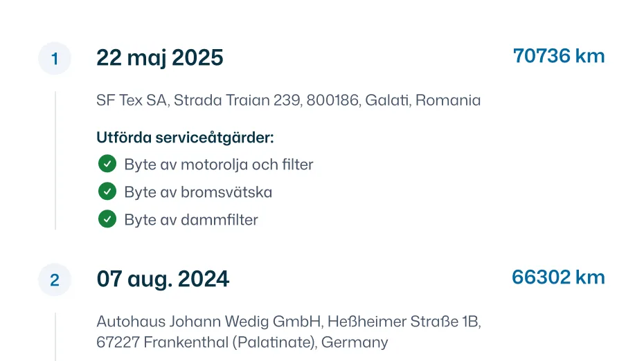Underhållshistorik